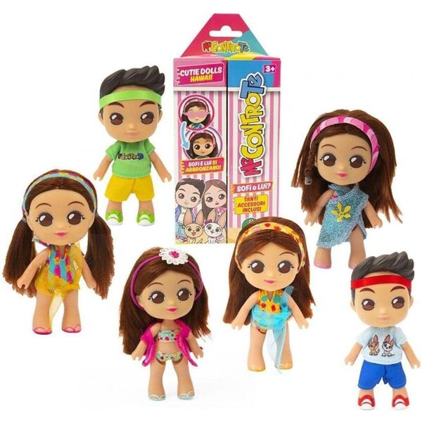 Giochi Preziosi Me Contro Te Cutie Doll Hawaii mit 6 Minipuppen und Zubehör