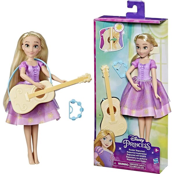 Bambola Rapunzel con chitarra magica che cambia colore - Disney Princess 3+