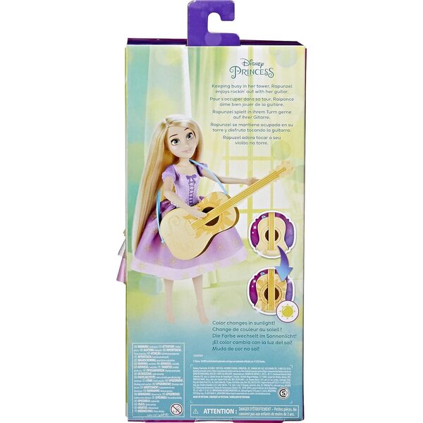 Bambola Rapunzel con chitarra magica che cambia colore - Disney Princess 3+