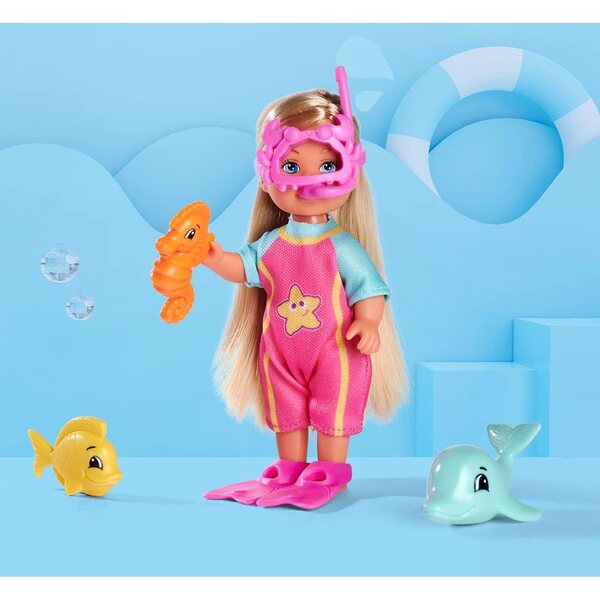 Simba Steffi Love Evi Sea Fun подводна кукла с плавници и приятели моряци 12 см
