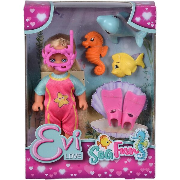 Simba Steffi Love Evi Sea Fun подводна кукла с плавници и приятели моряци 12 см