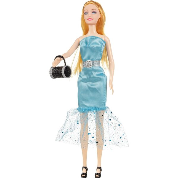 Baroni Home Emily Celeste Puppe 30 cm mit Zubehör, elegantes Kleid, Geschenk für Kinder