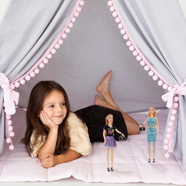 Baroni Home Emily Celeste Puppe 30 cm mit Zubehör, elegantes Kleid, Geschenk für Kinder