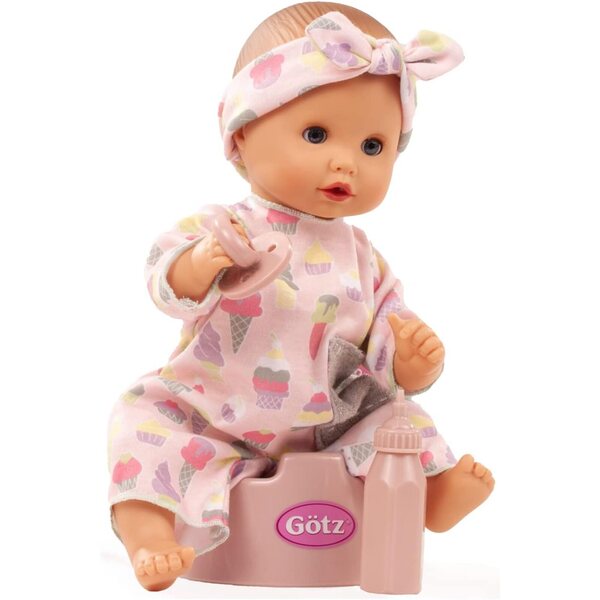 Götz Sleepy Aquini Girl Popsicle Badepuppe 33 cm mit Babynahrung und Pinkelfunktion