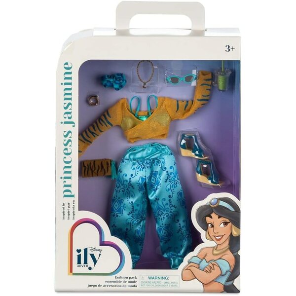 Disney Fashion Pack Jasmine Aladdin ILY 4EVER – 10-teiliges Outfit für Puppen