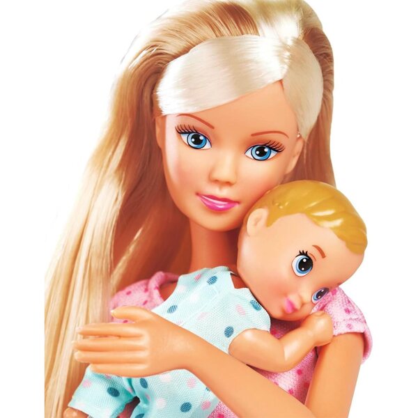 Steffi Love Prend Soin des Babys mit Accessoires und Berceau, 29 cm, ab 3 Jahren