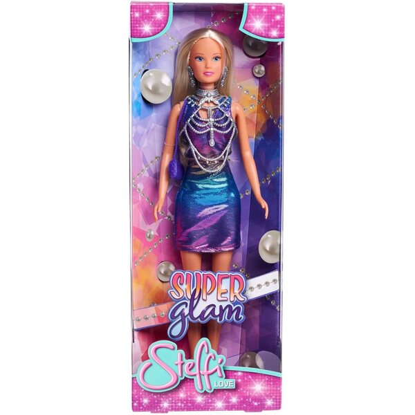 Steffi Love Super Glam 29 cm με φόρεμα παγιέτα και αξεσουάρ - Από 3 ετών