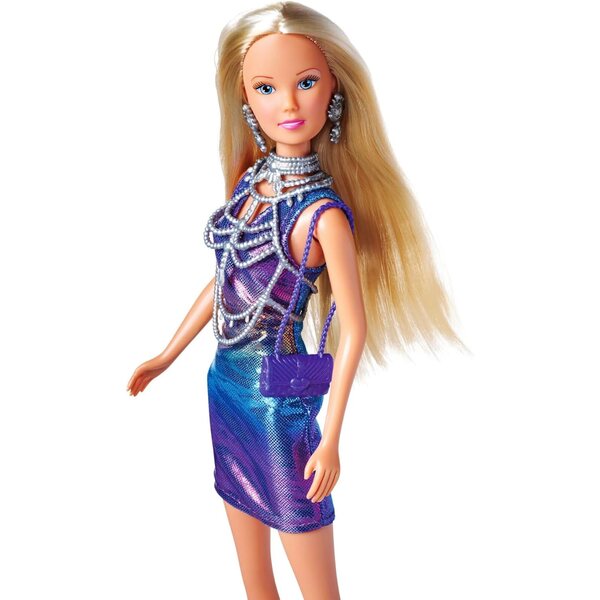 Steffi Love Super Glam 29 cm con Vestito Paillettes e Accessori - Dai 3 Anni
