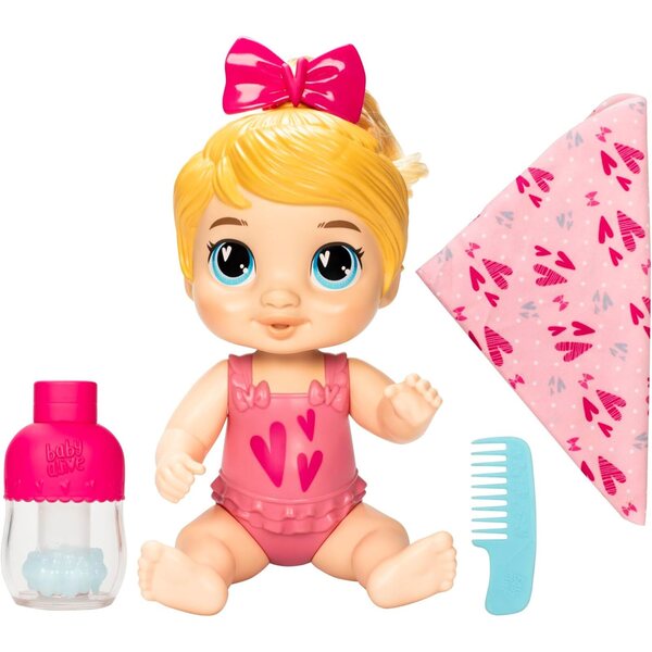 Baby Alive Harper Hugs: 28 cm große Puppe mit Zauberblasen-Set und Haaren zum Waschen