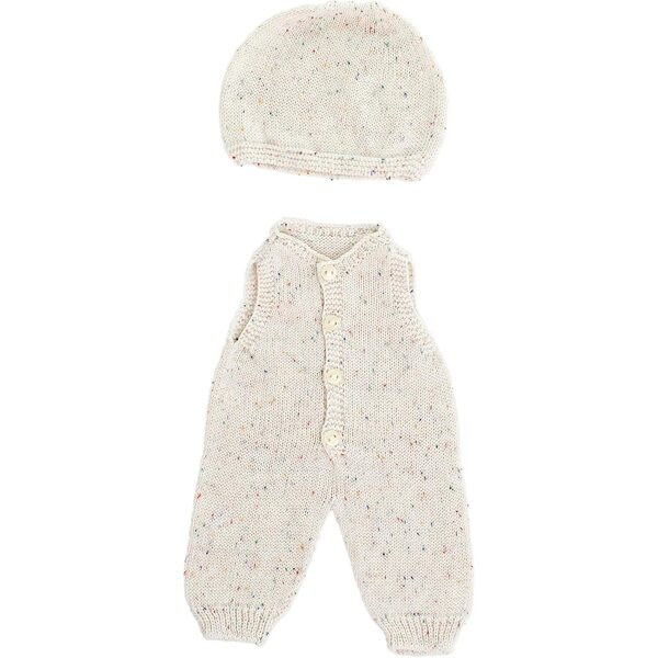 Miniland Ensemble beige in cotone riciclato per bambole 40 cm, made in Spain