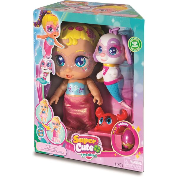 Bizak Super Mignon Little Babies Regi Meerjungfrau + Chiot mit Accessoires und Juwelen
