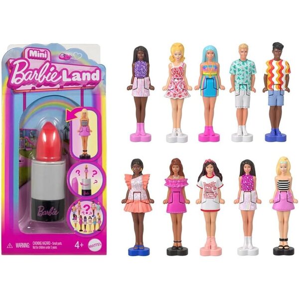 Barbie Fashionistas Minifiguren mit eleganter Kleidung und Accessoires – Freizeitmodell