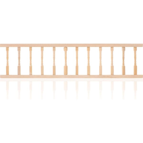Corrimano in Legno per Casa delle Bambole 1:12 - Miniatura Fai da Te 30,5x7,5 cm