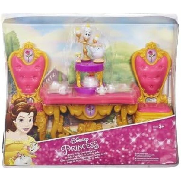 Esszimmer-Set „Die Schöne und das Biest“ mit 3 Figuren und Zubehör für Puppen 30 cm
