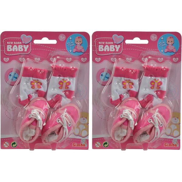 Simba New Born Babyschuhe und Socken für Puppen 38–43 cm, Set mit 2 Stück