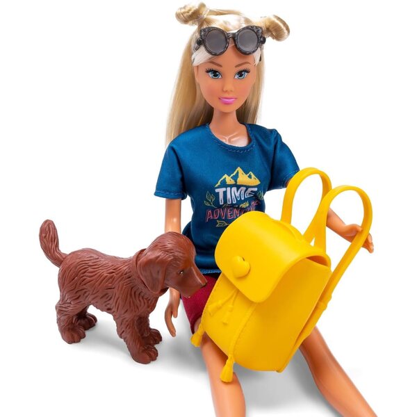 Steffi Love Hiking Simba: Bambola 29 cm con Cagnolino, Zaino e Accessori da Trekking
