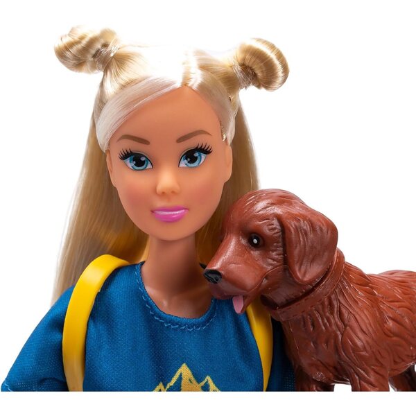 Steffi Love Hiking Simba: Bambola 29 cm con Cagnolino, Zaino e Accessori da Trekking