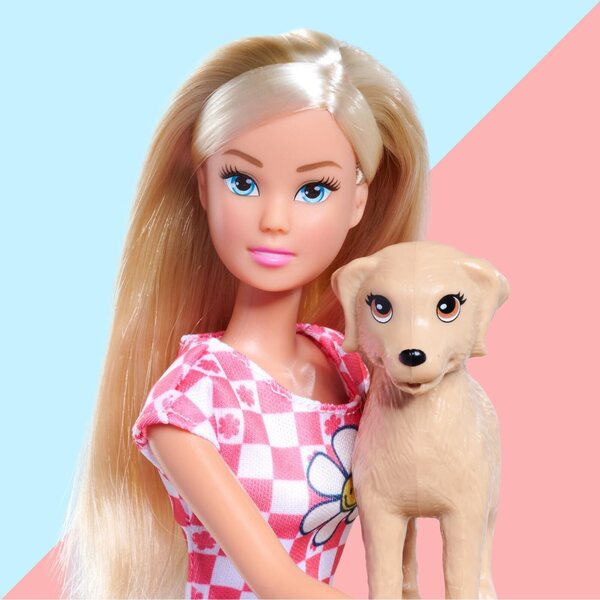 Steffi Love con Golden Retriever - Bambola 29cm e Accessori Estivi per Bambini 3+