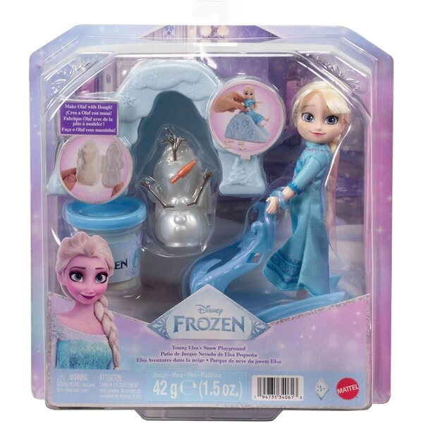 Mattel Disney Frozen - Elsa Geschenkset für Kinder mit Schneeteig und Zubehör
