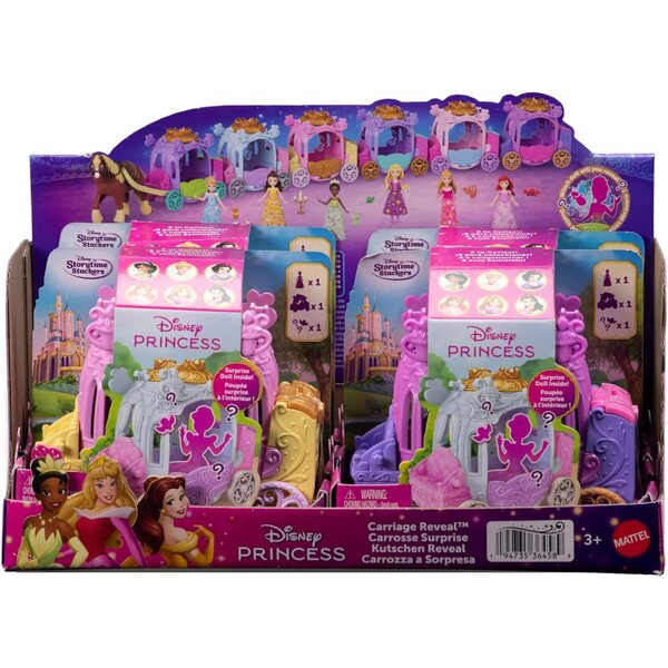 Mattel Carrosse Surprise Principesse Disney con bambole e Figurina Companion