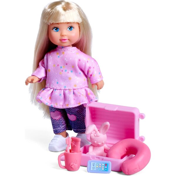 Simba Evi Love Bon Voyage: 12 cm große Minipuppen mit Koffer und Reisezubehör