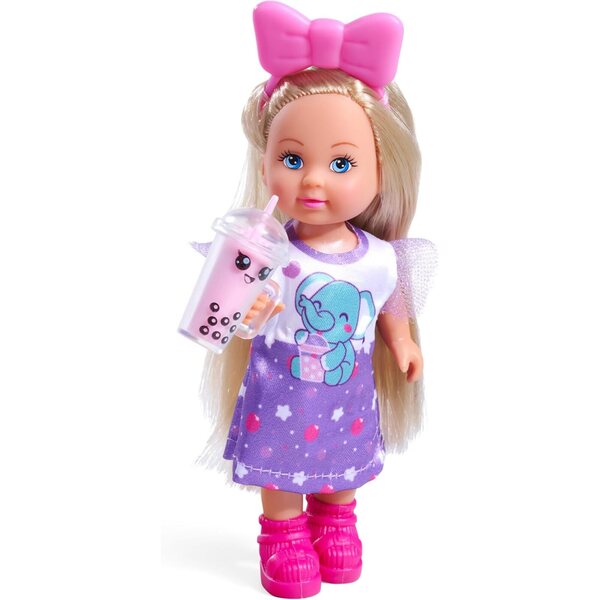 Bambola Evi Love Bubble Tea 12 cm con Abito e Accessori - Gioco Flessionale per Bambini da 3+