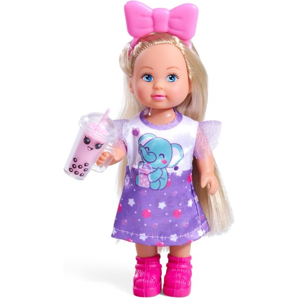 Bambola Evi Love Bubble Tea 12 cm con Abito e Accessori - Gioco Flessionale per Bambini da 3+