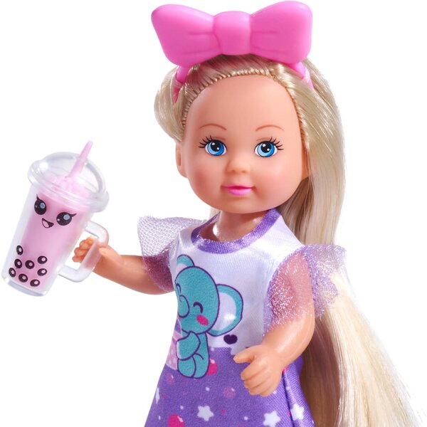 Bambola Evi Love Bubble Tea 12 cm con Abito e Accessori - Gioco Flessionale per Bambini da 3+