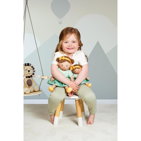 Heless Livi 32 cm große Mädchen-Stoffpuppe mit grünem Kleid zum Anziehen und Kuscheln
