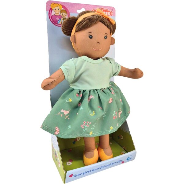 Heless Livi 32 cm große Mädchen-Stoffpuppe mit grünem Kleid zum Anziehen und Kuscheln