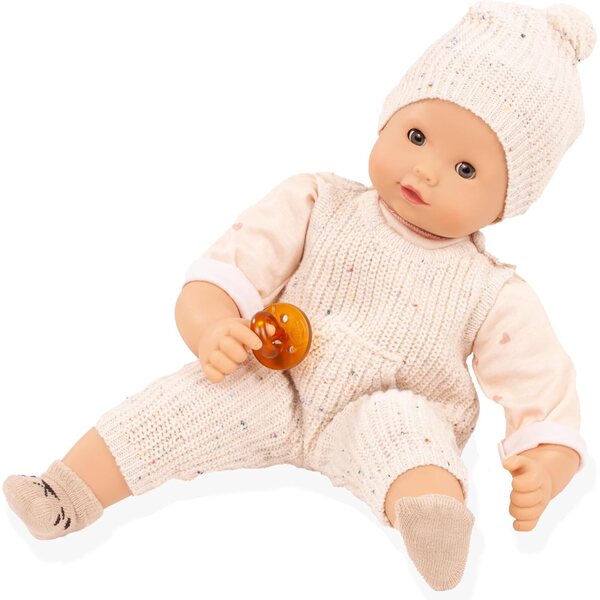 Götz Maxy Muffin bambole tricot 42 cm con corpo morbido e occhi grigi chiusi - Set 7 pezzi