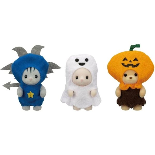 SYLVANIAN FAMILIES Trio von Babys in Halloween-Kostümen – 3 mehrfarbige Minipuppen