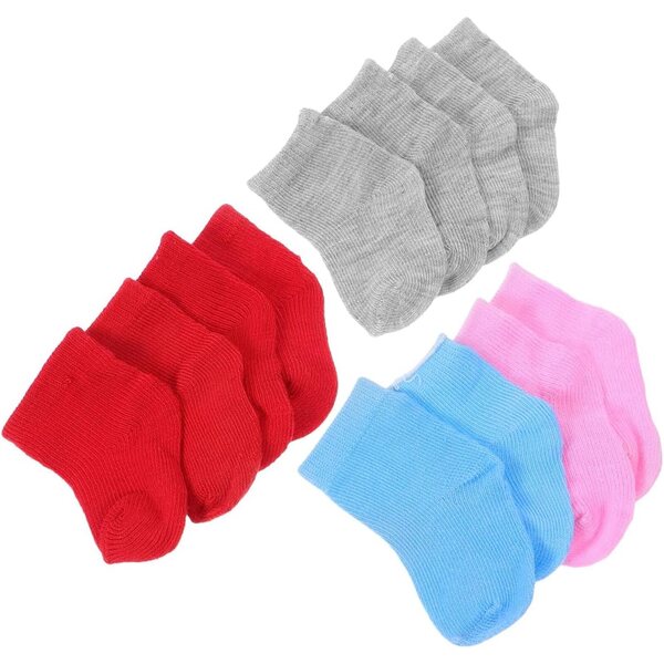 Set mit 6 Paar bunten Socken für 18-Zoll-Puppen aus weichem Toyvian-Stoff