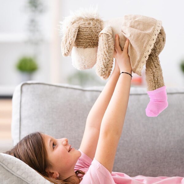 Set mit 6 Paar bunten Socken für 18-Zoll-Puppen aus weichem Toyvian-Stoff