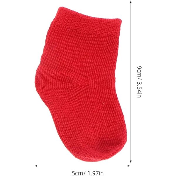 Set mit 6 Paar bunten Socken für 18-Zoll-Puppen aus weichem Toyvian-Stoff
