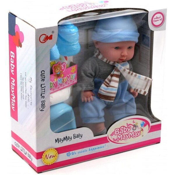 Babypuppe Modell Coccola Blu mit Zubehör, idealer Leckerbissen für die Kleinen