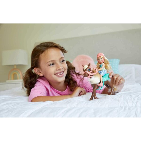 Barbie Chelsea con Poney e Accessori - Mini bambole Articolata con Abbigliamento Dettagliato