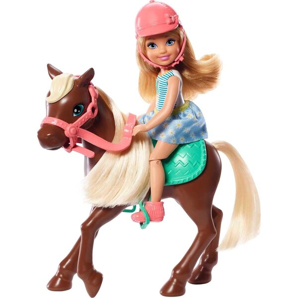 Barbie Chelsea con Poney e Accessori - Mini bambole Articolata con Abbigliamento Dettagliato