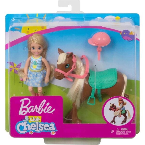 Barbie Chelsea con Poney e Accessori - Mini bambole Articolata con Abbigliamento Dettagliato