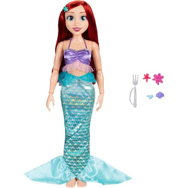 Ariel Puppe 80cm Die kleine Meerjungfrau Disney mit Zubehör und Girlande