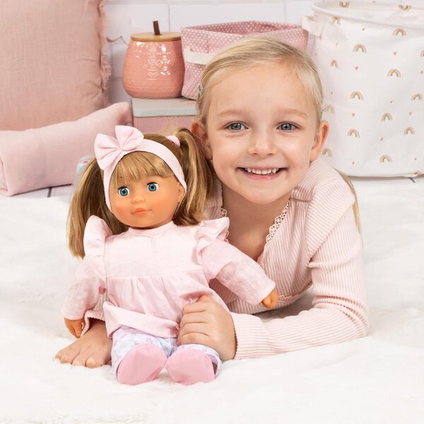Interaktive Puppe mit Haaren und Geräuschen 38 cm - Bayer Design