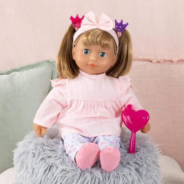 Interaktive Puppe mit Haaren und Geräuschen 38 cm - Bayer Design
