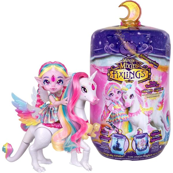 Magic Mixies Pixlings Puppen mit Poney – Magisches Auspacken und Mähne zum Kämmen