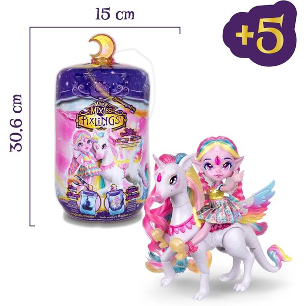 Magic Mixies Pixlings Puppen mit Poney – Magisches Auspacken und Mähne zum Kämmen