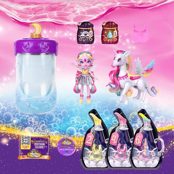 Magic Mixies Pixlings Puppen mit Poney – Magisches Auspacken und Mähne zum Kämmen