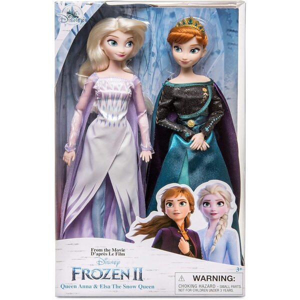 2er-Set „Die Eiskönigin 2“, Königin Anna und Schneekönigin Elsa, 30 cm, Original Disney-Puppen