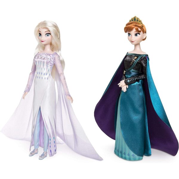2er-Set „Die Eiskönigin 2“, Königin Anna und Schneekönigin Elsa, 30 cm, Original Disney-Puppen