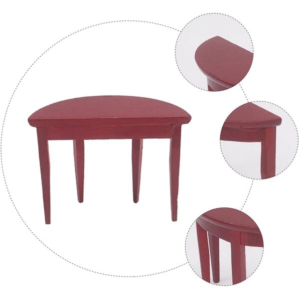 Mini Tavolo in Legno Naturale per Casa delle Bambole, Decorazione Artigianale 1:12