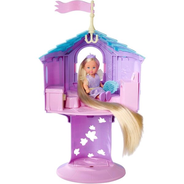 Evi Love Tour de Raiponce, 32 cm große Prinzessinnenpuppe mit langen Haaren, ab 3 Jahren