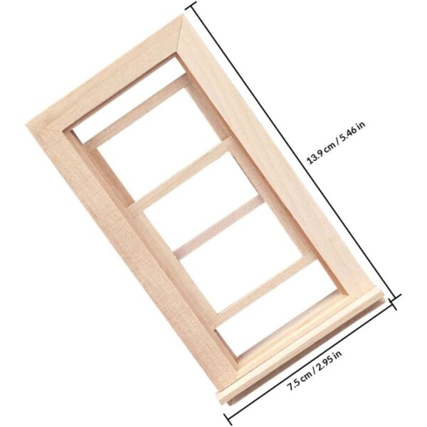 ifundom Holzfenster für Puppenhaus-Miniatur 1:12 – realistische Dekoration